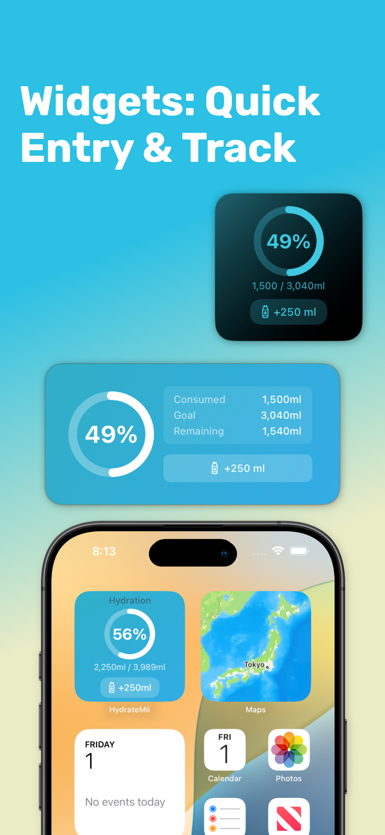 Widgets: Quick Entry and Tracking
